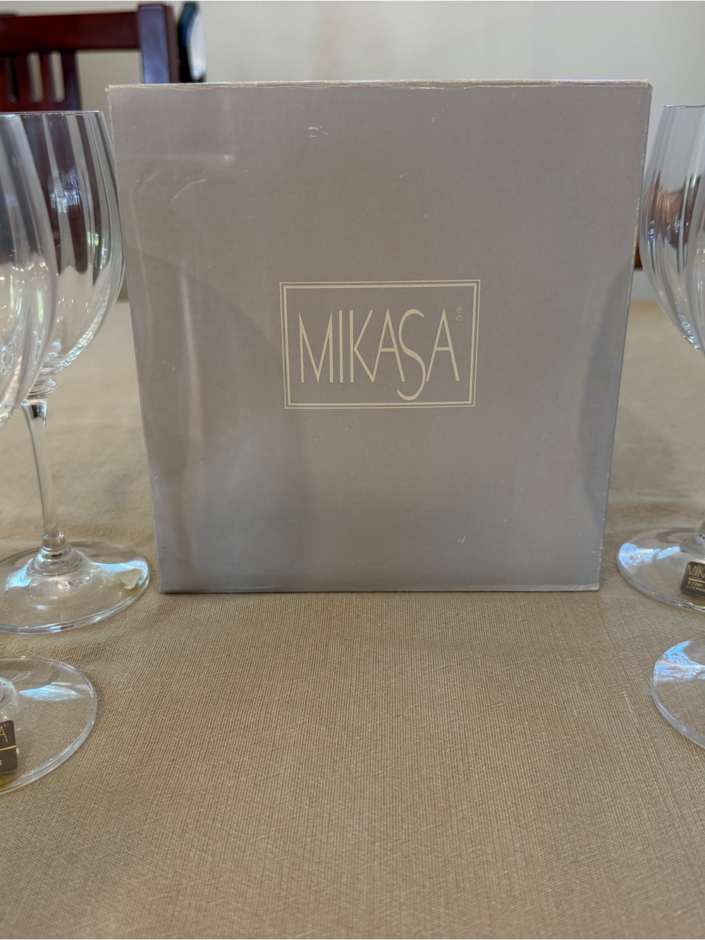 Set Of 4 Mikasa Austrian Crystal Stephanie Goblet Glasses